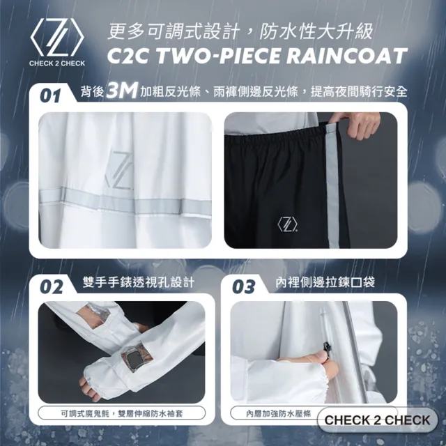 【CHECK2CHECK】C2C兩件式極鋒雨衣2.0．送秒穿雨鞋套