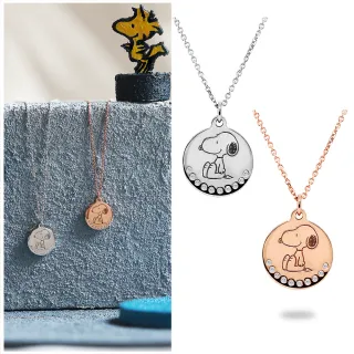 【Vividventure 亞帝芬奇】新年 情人 禮物 限時優惠 史努比 14K 3分 天然鑽石 項鍊 永遠的Snoopy01