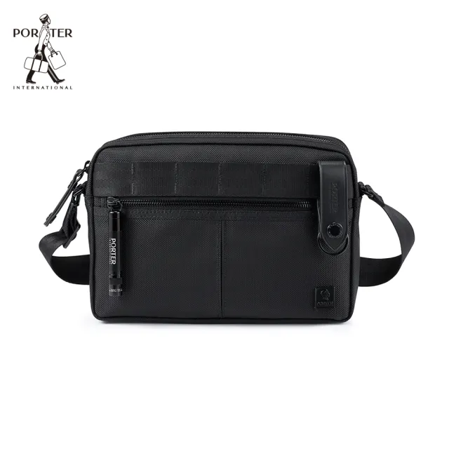 【PORTER INTERNATIONAL】自信經典NEW HEAT斜背包(黑)
