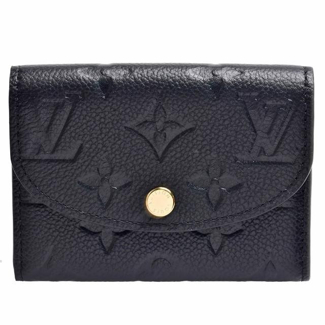 LV LOUIS VUITTON路易威登 M81455 經典 ROSALIE Empreinte 壓花皮革零錢包