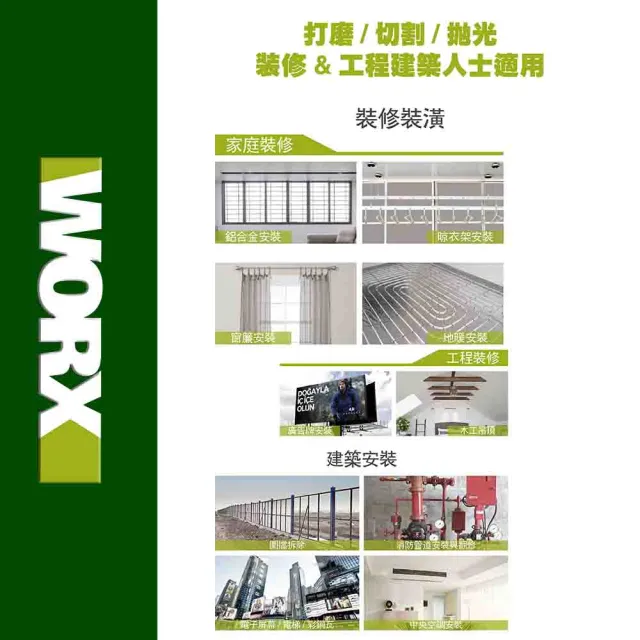 【WORX 威克士】20V 100mm 砂輪機 WU808.4(角磨機 磨切機 平面 無刷鋰電角磨機 鋰電無刷平面砂輪機)