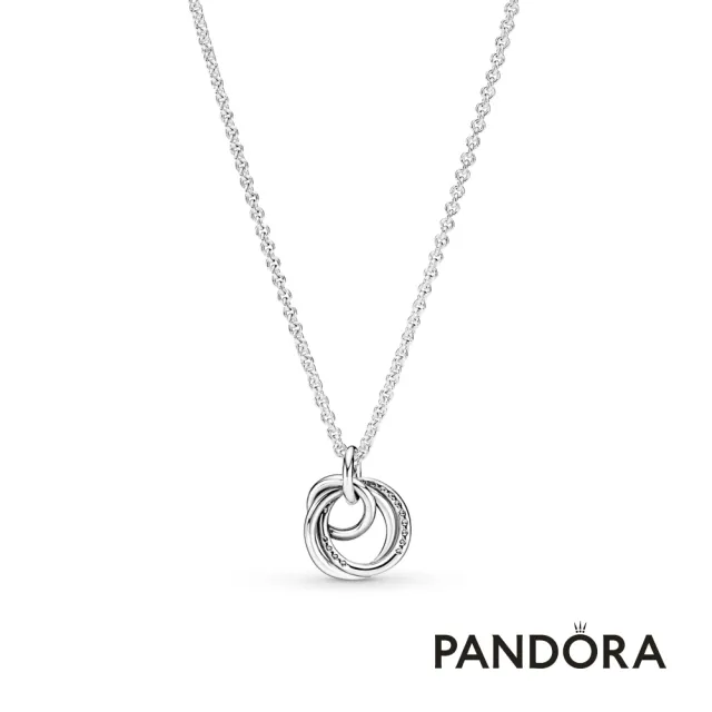 【Pandora 潘多拉】永恆親情圓環吊墜項鏈