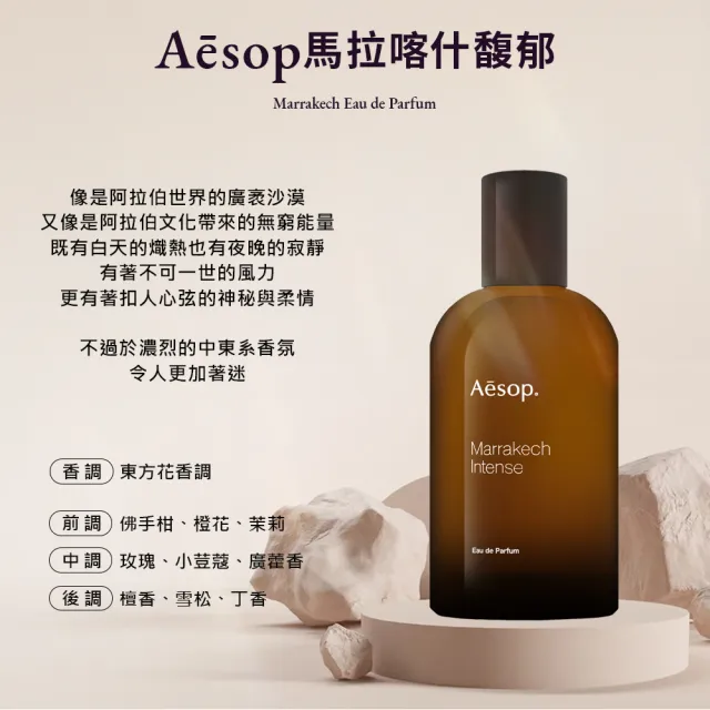 【Aesop】香水 100ml(熾香水/悟香水/馬拉喀什馥郁)