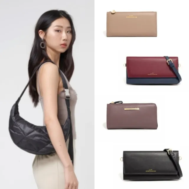 【PEPPER’S】交換禮物 真皮工藝 韓系出游通勤斜背包/皮夾任選(女夾 斜背包 側背包 皮夾 手拿包)