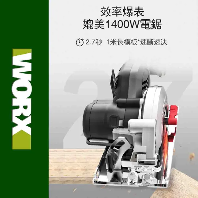 【WORX 威克士】20V 120MM 無刷鋰電圓鋸機 WU533(圓鋸機 切割機 無刷 無碳 木工切割機 角度可調 電圓鋸機)