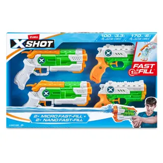 【ToysRUs 玩具反斗城】X-Shot X特攻 Nano & Micro 快充水槍套裝