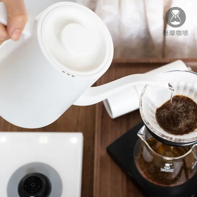 【TIMEMORE 泰摩】泰摩咖啡 魚SMART溫控手沖壺 800ml-黑色/白色鶴嘴(溫控壺 快煮壺 熱水壺 控溫壺)