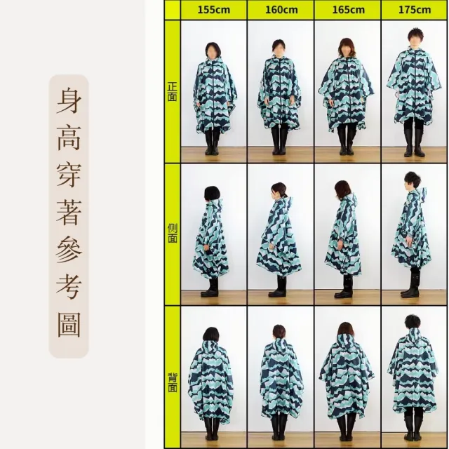 【小花園】日系斗篷雨衣 穿脫快速 網紅系列(附贈收納袋)