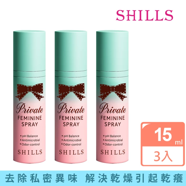 【SHILLS 舒兒絲】私密清新沁涼抗菌噴霧3入