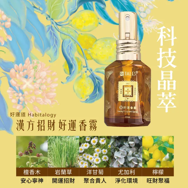 【好運道】湯鎮瑋-五寶草漢方開運香霧噴霧瓶4入+招財納福提袋&如魚得水開運手鍊(除穢/健康/防小人/投資)