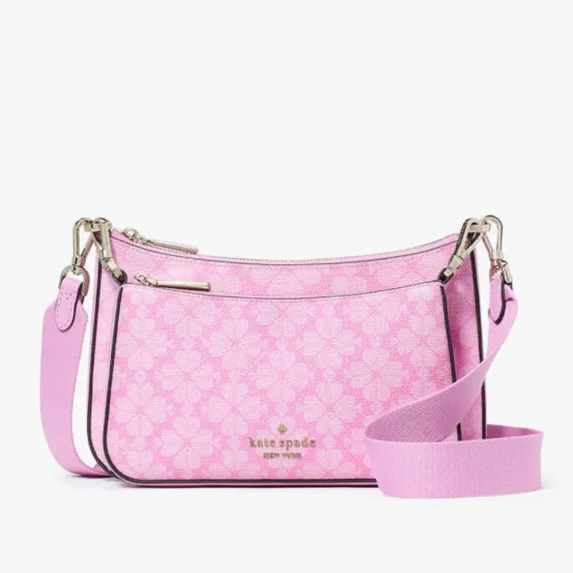 【KATE SPADE】Spade Flower子母斜背包 櫻花粉(原廠公司貨)