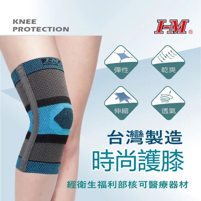 【I-M】台灣製造醫療級時尚運動護膝(一體成形 輕薄靈活)