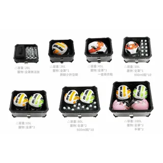 【Supamoto】100L—機車鋁合金尾箱(重機/通用/行李箱/鋁箱/後箱/摩托車/大羊/快拆/檔車/CT125/CB350)