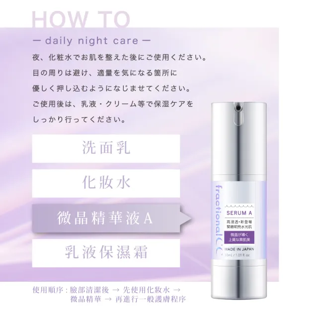 【日本美肌對策】fractionalCC 微晶精華液A 30ml