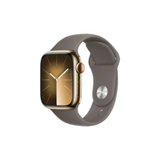 【Apple】Apple Watch S9 GPS+行動網路 45mm(不鏽鋼錶殼搭配運動型錶帶)