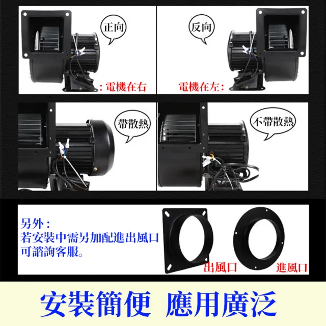 【西記】110V離心風機 多翼式工頻鼓風機 散熱風機 工業風扇(管道抽風機 送風機 夜市離心風扇)