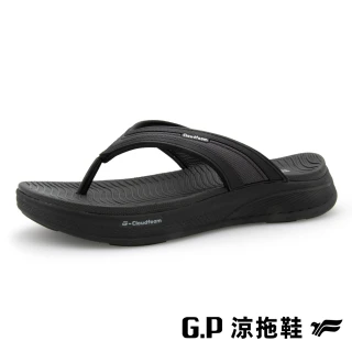 【G.P】雲端鞋-女款輕量緩震人字拖鞋G5654W-黑色(SIZE:36-40 共二色)