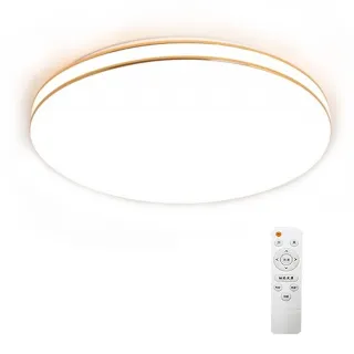 【聚美照明】40CM 2400lm節能款 三色無極調光 無線遙控調光(3-5坪圓形吸頂燈/110v超薄簡約臥室燈)