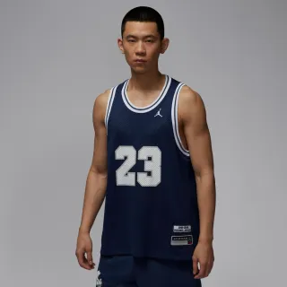 【NIKE 耐吉】喬丹 短袖上衣 運動背心 休閒 速乾 男 AS M J ESS SUMMER JERSEY 深藍色(HF9376410)