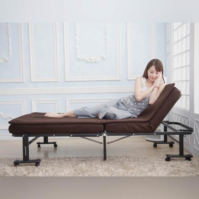 【Simple Life】美人姊同款增高型14段免組裝折疊床(行軍床 午休床 躺床 躺椅 收納床快速收納 附輪可移動)