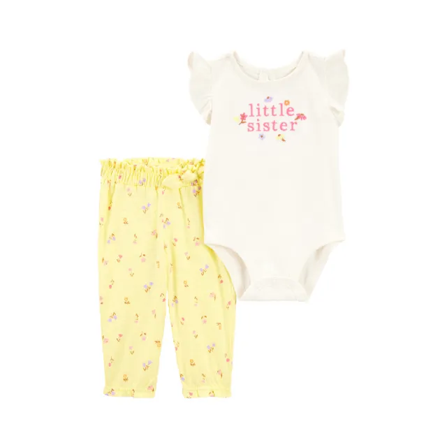 【Carter’s官方授權】嬰兒夏日短袖2件組套裝（包屁衣/長褲）－多款任選(原廠公司貨 童裝 嬰兒裝)