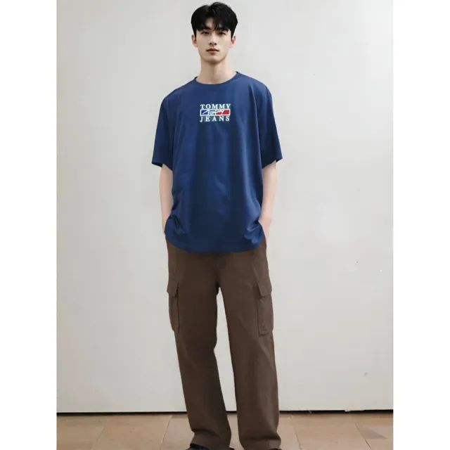 【Tommy Hilfiger】湯米 圓領 刺繡LOGO 短袖 上衣(美國原裝進口)