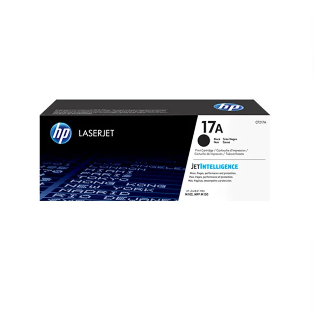 【HP 惠普】官方直營 17A LaserJet 黑色碳粉匣(CF217A)(M102a/M102w/M130a/M130nw/M130fn/M130fw)