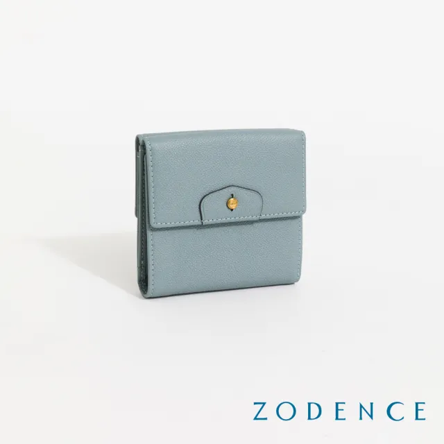 【ZODENCE 佐登司】CUFF進口真皮袖釦設計三折多卡短夾(多色任選)