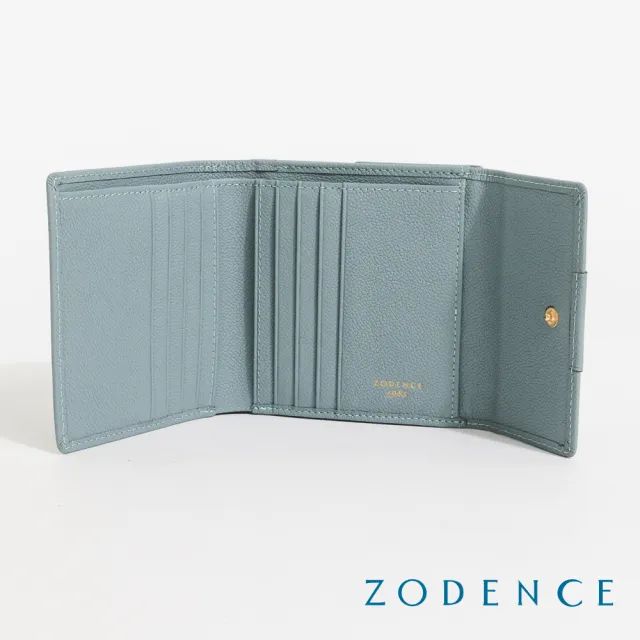 【ZODENCE 佐登司】CUFF進口真皮袖釦設計三折多卡短夾(多色任選)