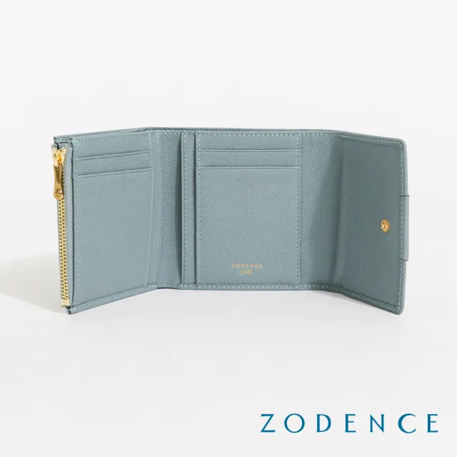 【ZODENCE 佐登司】CUFF進口真皮袖釦設計三折短夾(多色)