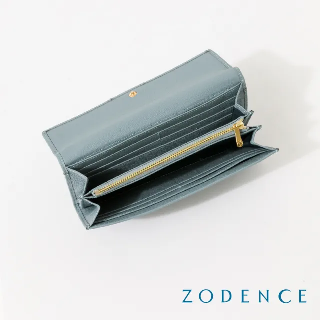 【ZODENCE 佐登司】CUFF進口真皮袖釦設計單層長夾(多色)