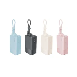 【idmix】MR CHARGER （CH10） 5000mAh 30W 單孔輸出 18Wh/具Wh標示(自帶線PD快充行動電源)