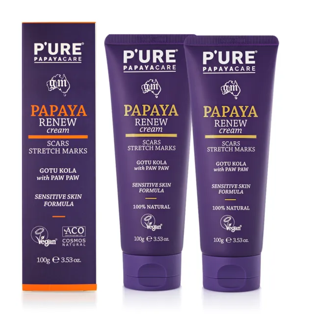 【澳洲 Pure Papayacare】木瓜無痕滋養霜(2入組  100g / 條)