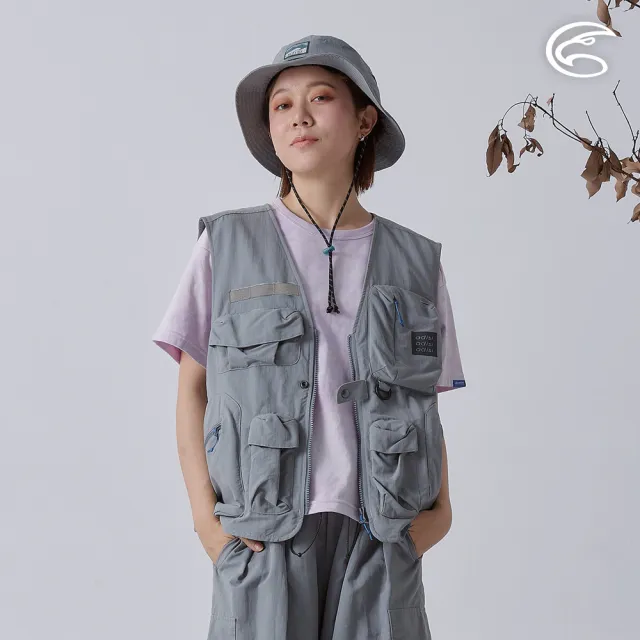 【ADISI】中性單向導濕環保紗速乾超撥水多口袋短版背心 AV2411057(工裝感 吸濕 排汗 快乾 防潑水 撥水)