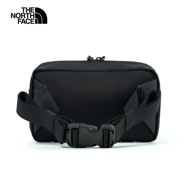 【The North Face 官方旗艦】北面男女款黑色DWR防潑水大容量休閒腰包｜8BK5BIA