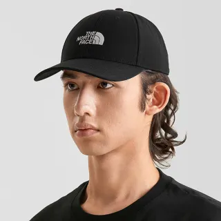 【The North Face】北面男女款黑色簡約刺繡品牌LOGO運動帽｜4VSVKY4
