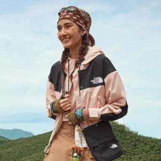 【The North Face 官方旗艦】北面女款粉紅色DWR防潑水防風外套｜8DGSHZI
