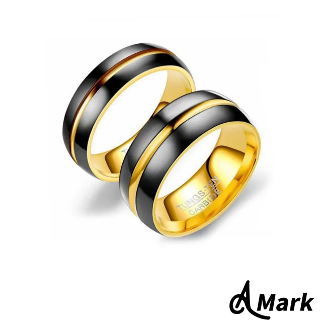 【A MARK】鈦鋼戒指 情侶對戒/潮流雙色黑金線圈316L鈦鋼戒指 情侶戒指(2款任選)