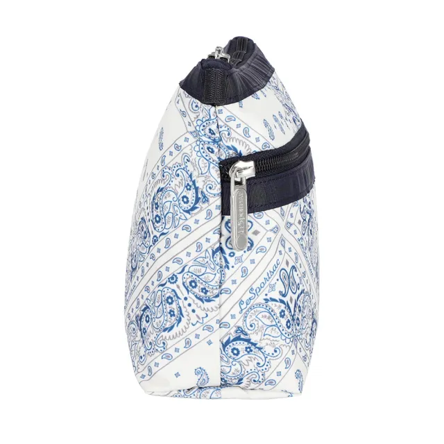 【Lesportsac】Cosmetic Clutch 雙層拉鍊收納化妝包 收納袋 盥洗包 送禮 禮物 推薦 女包(青花瓷風圖騰)
