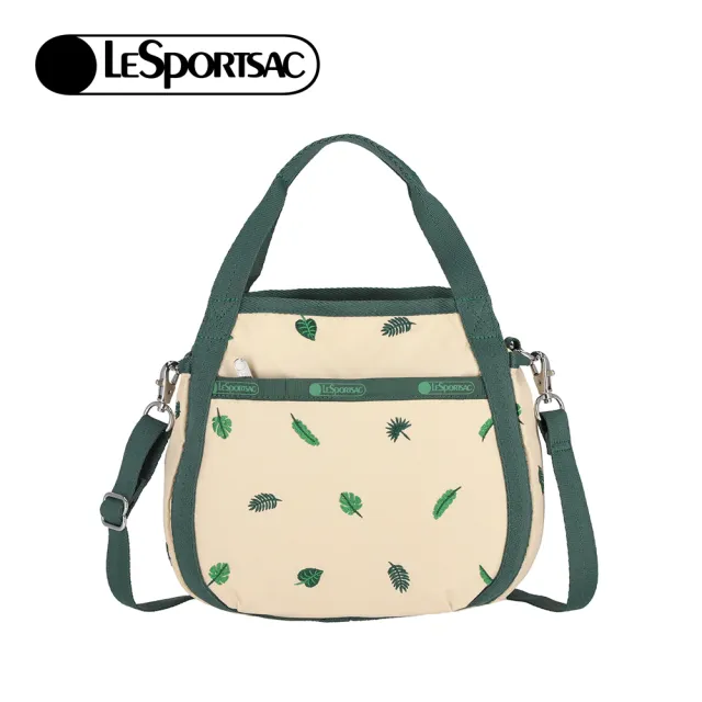 【Lesportsac】斜背手提水桶包 兩用包 側背包 送禮 禮物 推薦 女包(綠葉慢旅)