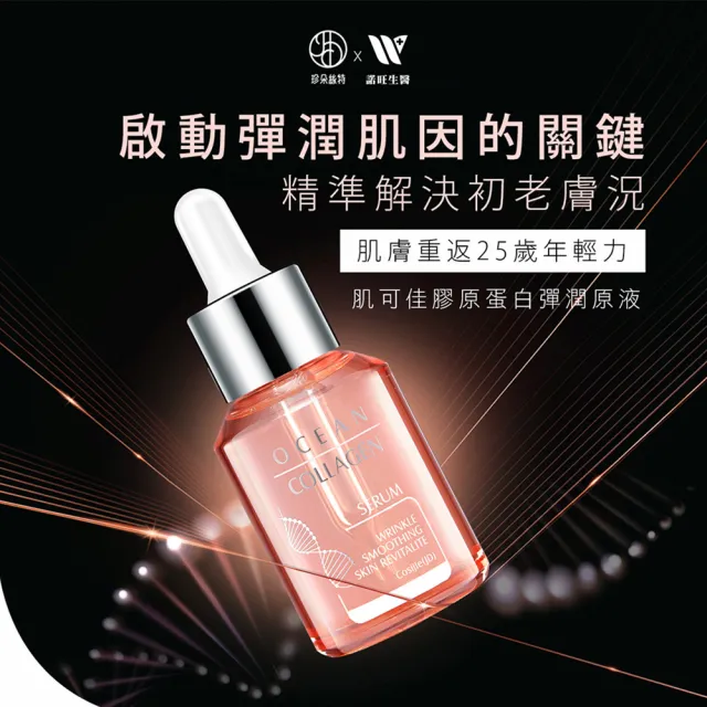 【Jenduoste 珍朵絲特】肌可佳膠原蛋白原液30ML+龍血求麗精華30ML+苦杏仁酸煥顏露30ml(原廠公司貨)