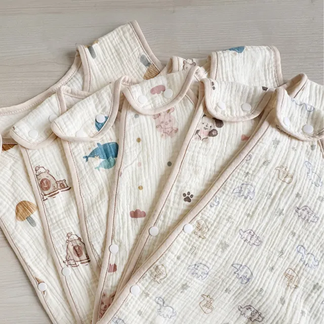 【Chu-mi 啾米】四層紗防踢睡袋(0-18M嬰兒防踢被 防踢背心 防踢被睡袋)