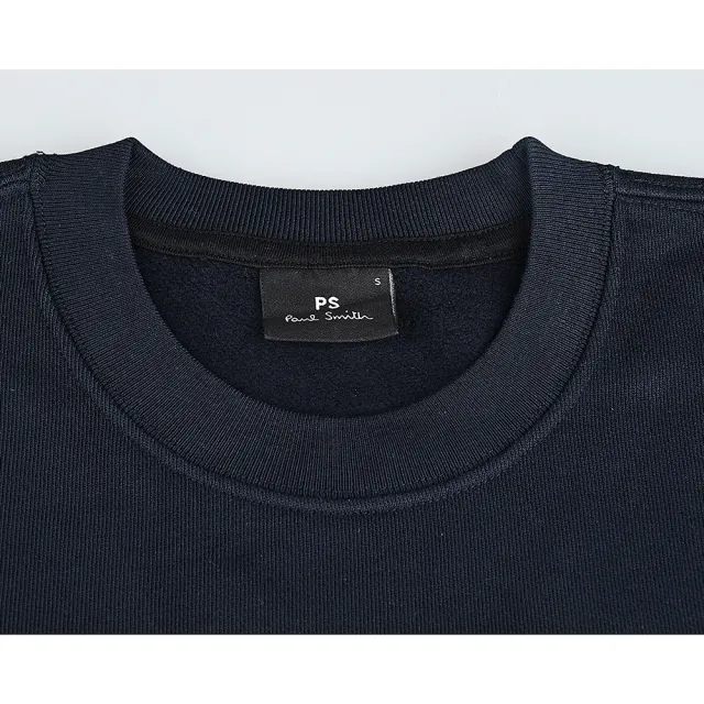 【Paul Smith】PAUL SMITH壓印LOGO多彩骷髏圖案有機棉圓領長袖T恤(男款/墨藍)