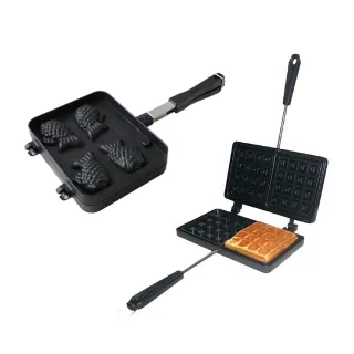 【三箭牌】迷你鯛魚燒烤盤 WY-022 + 方形厚片鬆餅烤盤 WY-018