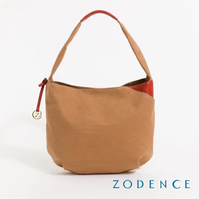 【ZODENCE 佐登司】SAFARI恆彩帆布率性肩背流浪包(駝)