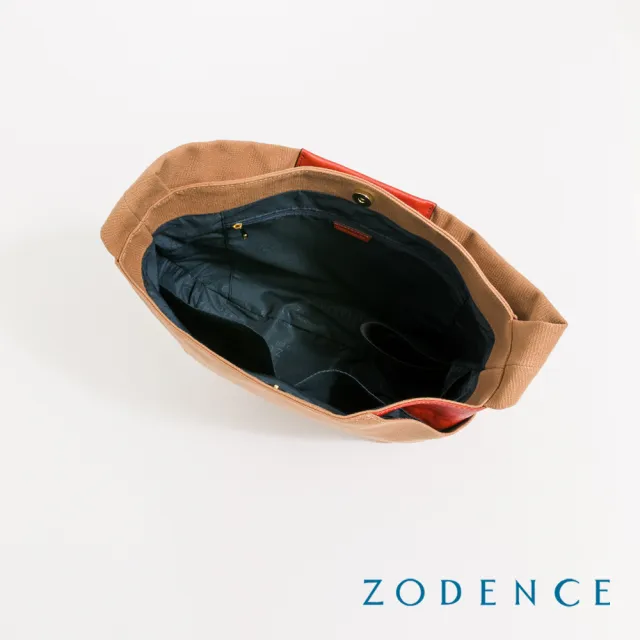 【ZODENCE 佐登司】SAFARI恆彩帆布率性肩背流浪包(駝)