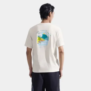 【The North Face 官方旗艦】The North Face北面男女款米白色純棉舒適短袖T恤｜8GZ6QLI