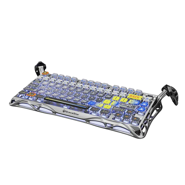 【Gravastar】Mercury K1 Pro 異星機械鍵盤(無線鍵盤/未來科技感外觀/RGB動態炫光)