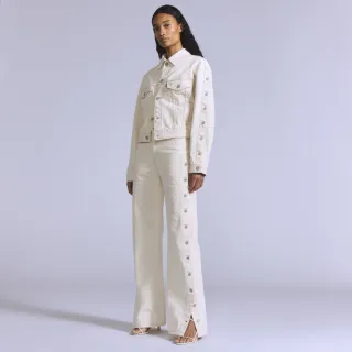 【LEVIS】BLUETAB™ 丹寧牛仔寬褲 / 釦式開岔褲管 / 日本面料 女生牛仔褲 人氣新品 003JJ-0000