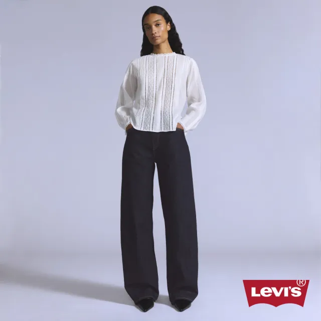 【LEVIS】BLUETAB™ Drop Barrel繭型丹寧牛仔寬褲 / 原色 女生牛仔褲 人氣新品 003J4-0000